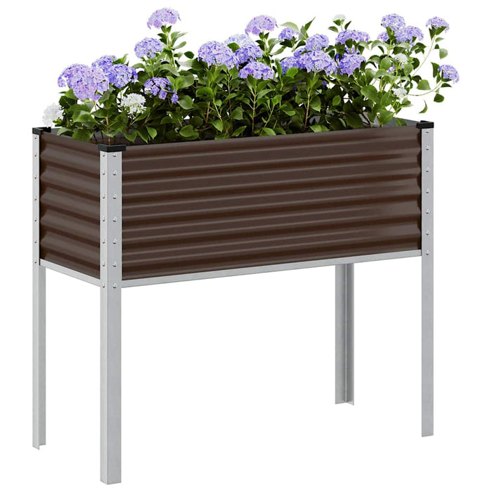 Jardinieră de grădină maro 100x45x90 cm oțel WALTI