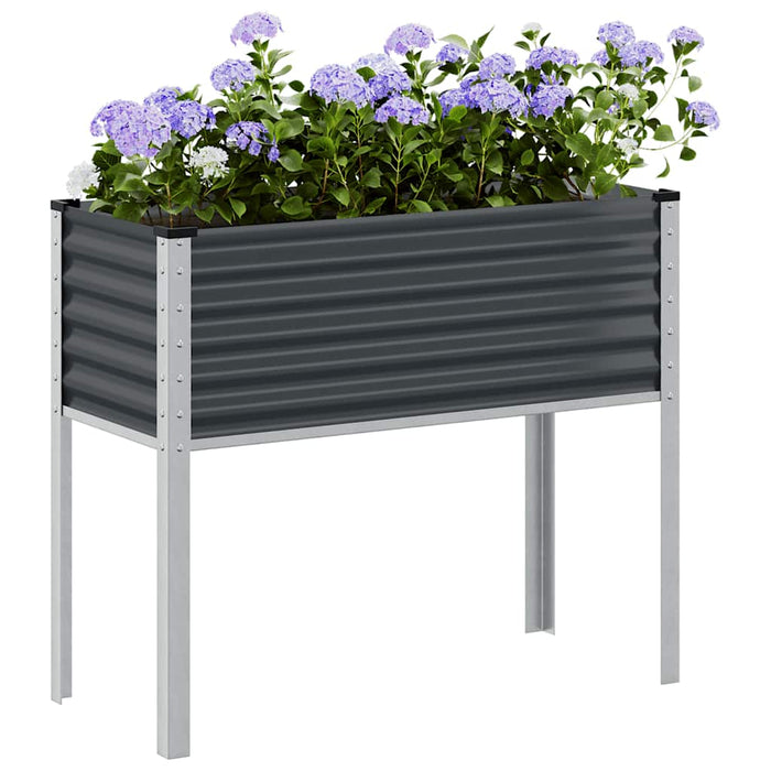 Jardinieră de grădină antracit 100x45x90 cm oțel WALTI
