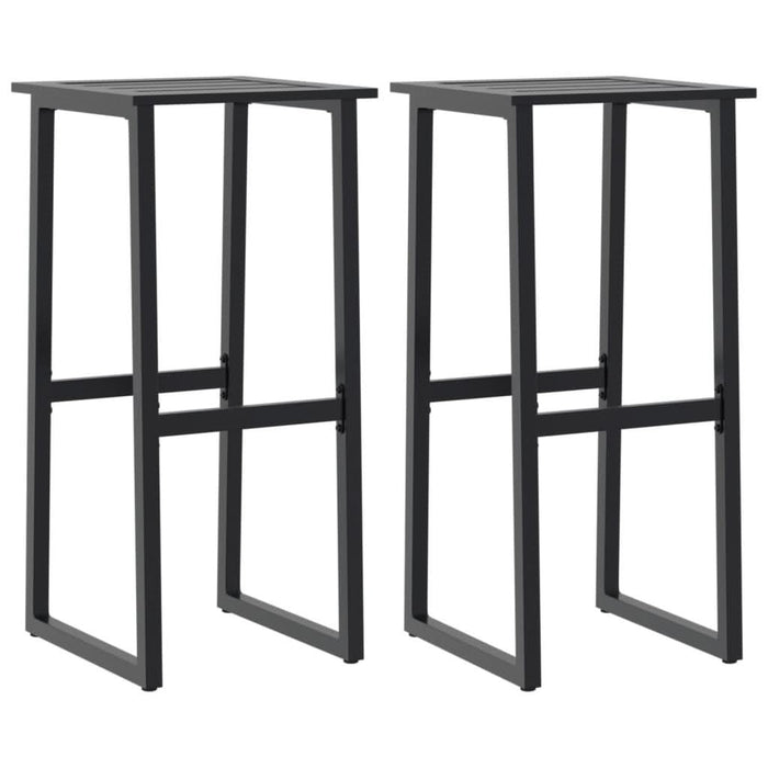 Scaune bar, 2 buc. negru 38x38x80 cm oțel vopsit electrostatic - WALTI WALTI