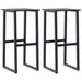 Scaune bar, 2 buc. negru 38x38x80 cm oțel vopsit electrostatic - WALTI WALTI