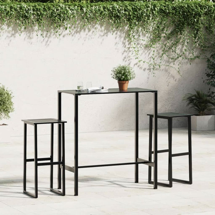 Scaune bar, 2 buc. negru 38x38x80 cm oțel vopsit electrostatic - WALTI WALTI