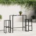 Scaune bar, 2 buc. negru 38x38x80 cm oțel vopsit electrostatic - WALTI WALTI