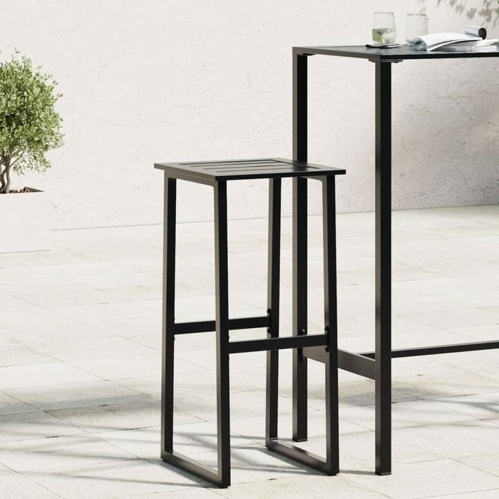 Scaune bar, 2 buc. negru 38x38x80 cm oțel vopsit electrostatic - WALTI WALTI