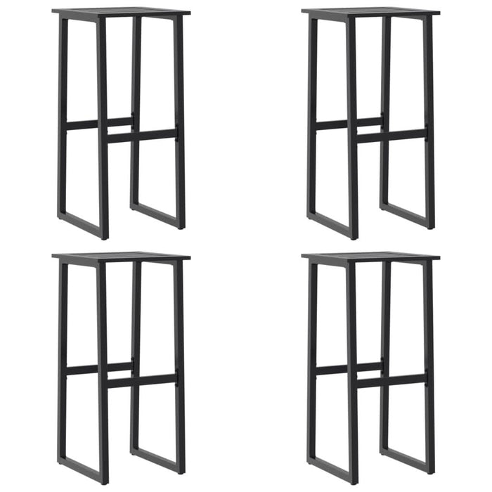 Scaune bar 4 buc. negru 38x38x80 cm oțel vopsit electrostatic - WALTI WALTI