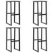 Scaune bar 4 buc. negru 38x38x80 cm oțel vopsit electrostatic - WALTI WALTI