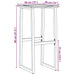 Scaune bar 4 buc. negru 38x38x80 cm oțel vopsit electrostatic - WALTI WALTI