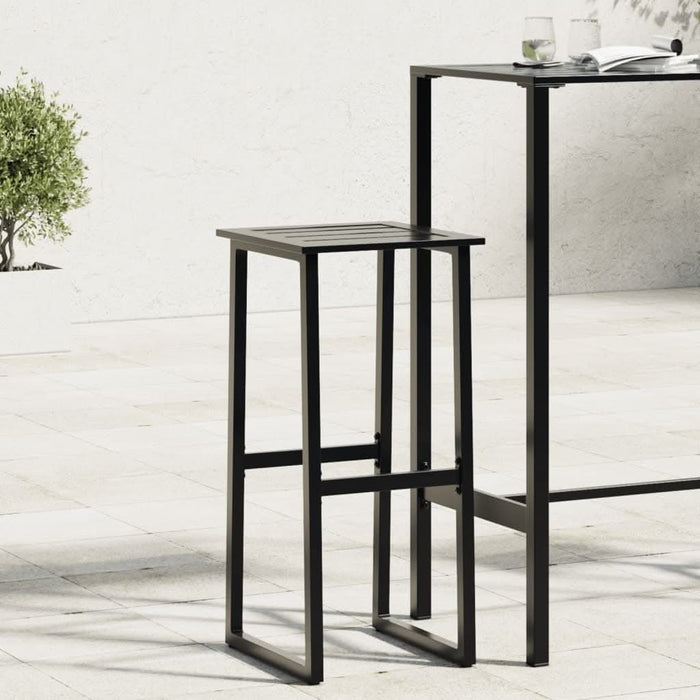 Scaune bar 4 buc. negru 38x38x80 cm oțel vopsit electrostatic - WALTI WALTI