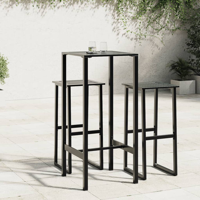 Masă de bar, negru, 50x50x110 cm, oțel vopsit electrostatic - WALTI WALTI