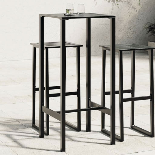 Masă de bar, negru, 50x50x110 cm, oțel vopsit electrostatic - WALTI WALTI