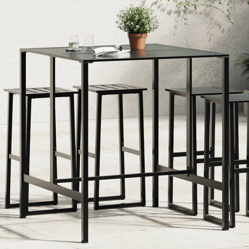 Masă de bar, negru, 100x100x110 cm, oțel vopsit electrostatic - WALTI WALTI