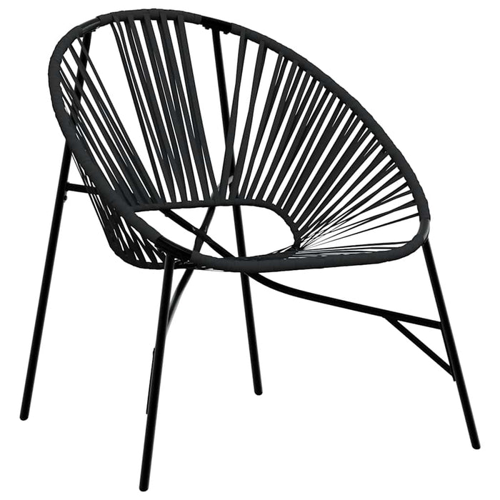 Scaun ouă de grădină Negru Poly Rattan - WALTI WALTI