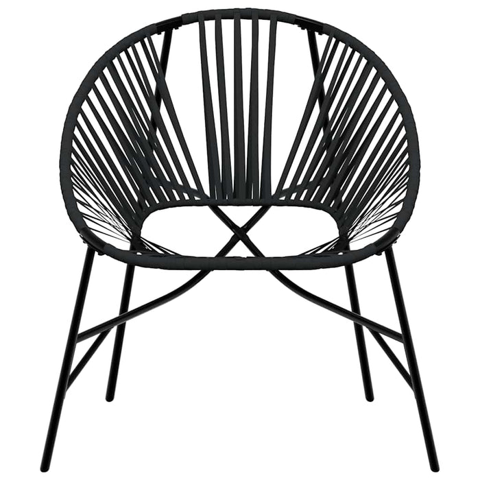 Scaun ouă de grădină Negru Poly Rattan - WALTI WALTI