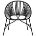 Scaun ouă de grădină Negru Poly Rattan - WALTI WALTI