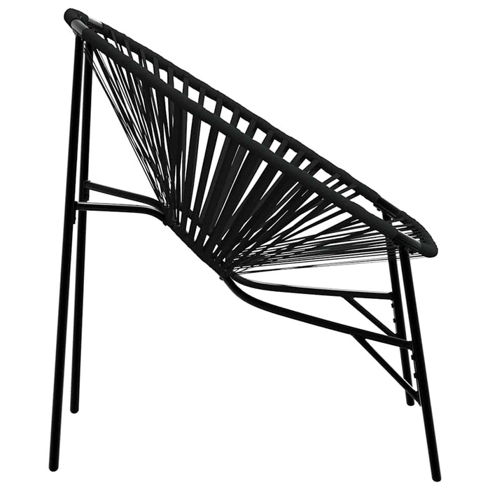 Scaun ouă de grădină Negru Poly Rattan - WALTI WALTI