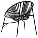 Scaun ouă de grădină Negru Poly Rattan - WALTI WALTI