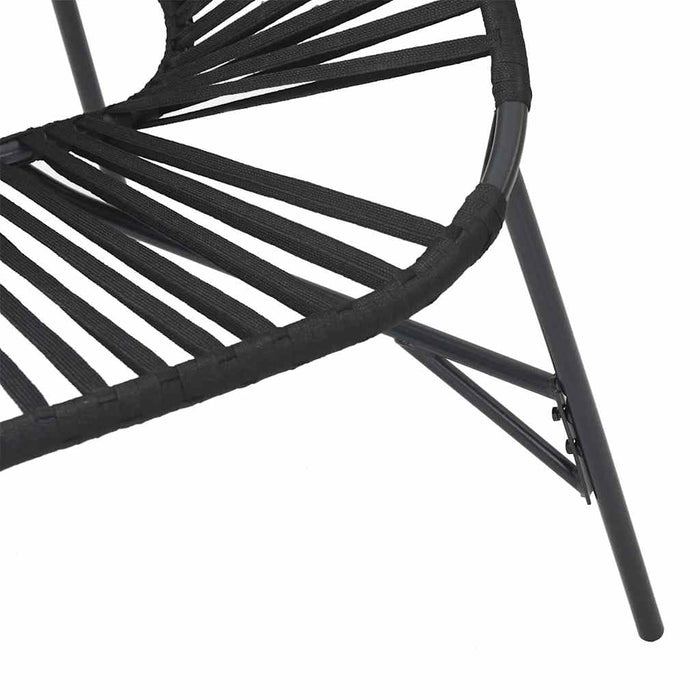 Scaun ouă de grădină Negru Poly Rattan - WALTI WALTI