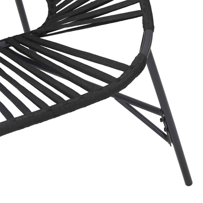 Set scaune de grădină 3 buc Poly Rattan negru - WALTI WALTI