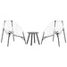 Set scaune de grădină 3 buc Poly Rattan alb și negru - WALTI WALTI