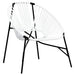 Set scaune de grădină 3 buc Poly Rattan alb și negru - WALTI WALTI