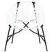 Set scaune de grădină 3 buc Poly Rattan alb și negru - WALTI WALTI