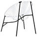 Set scaune de grădină 3 buc Poly Rattan alb și negru - WALTI WALTI