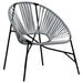 Set scaune de grădină 3 buc Polyrattan negru și gri deschis - WALTI WALTI