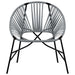 Set scaune de grădină 3 buc Polyrattan negru și gri deschis - WALTI WALTI