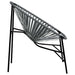 Set scaune de grădină 3 buc Polyrattan negru și gri deschis - WALTI WALTI