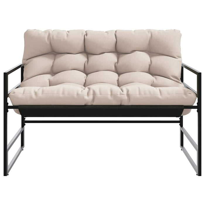 Bancă de grădină cu pernă, taupe, 113 cm, oțel - WALTI WALTI