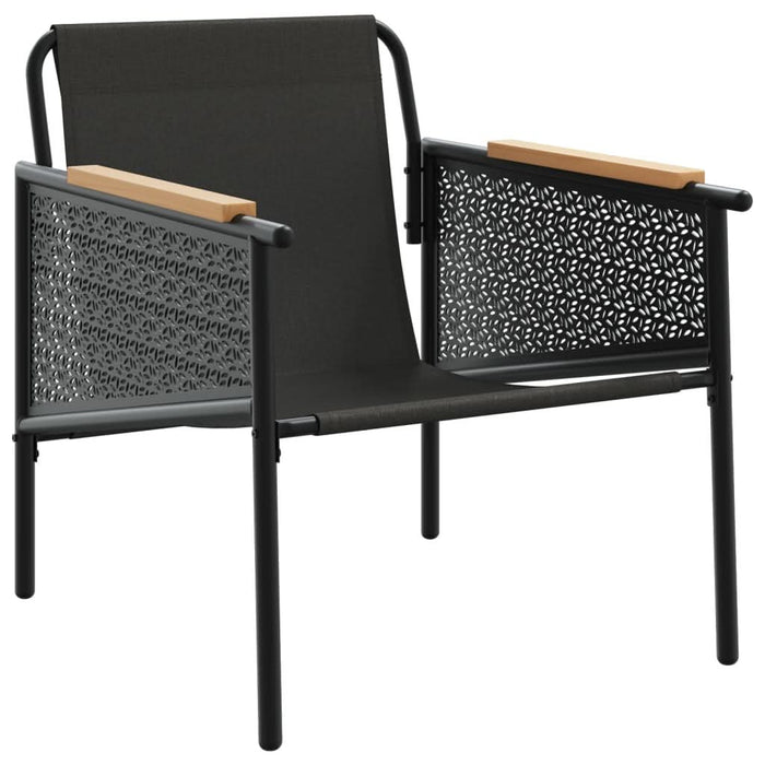 Set mobilier de balcon, 4 piese, cu perne, negru, oțel - WALTI WALTI