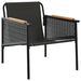 Set mobilier de balcon, 4 piese, cu perne, negru, oțel - WALTI WALTI