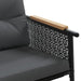 Set mobilier de balcon, 4 piese, cu perne, negru, oțel - WALTI WALTI