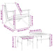 Set mobilier de balcon, 4 piese, cu perne, negru, oțel - WALTI WALTI
