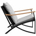 Set mobilier de balcon, 4 piese, cu perne, negru, oțel - WALTI WALTI