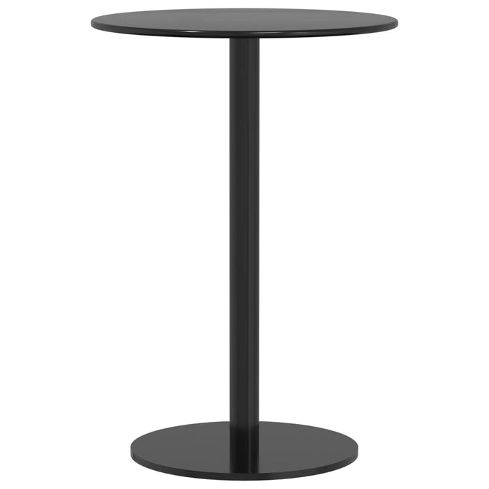 Masă de grădină rotundă, negru, Ø50x72 cm, oțel WALTI