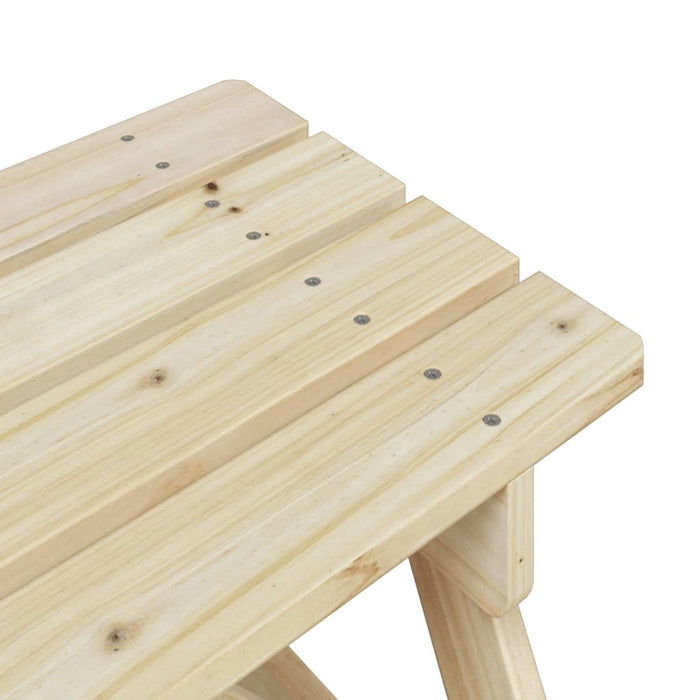 Masă de picnic pentru 4 copii, cu umbrelă, lemn masiv brad - WALTI WALTI