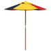 Masă picnic pentru 6 copii cu umbrelă, hexagon, lemn masiv brad - WALTI WALTI