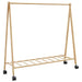 Suport pentru haine cu rafturi și roți 106x34x106,5 cm bambus - WALTI WALTI