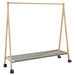 Suport pentru haine cu rafturi și roți 106x34x106,5 cm bambus - WALTI WALTI