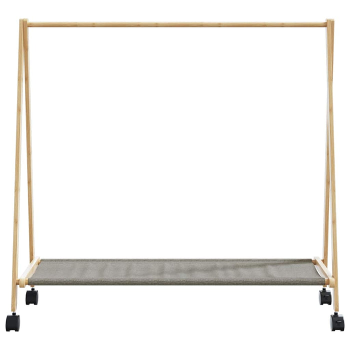 Suport pentru haine cu rafturi și roți 106x34x106,5 cm bambus - WALTI WALTI