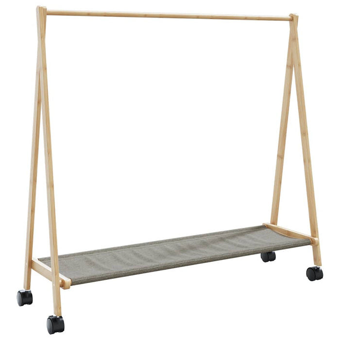 Suport pentru haine cu rafturi și roți 106x34x106,5 cm bambus - WALTI WALTI