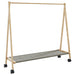Suport pentru haine cu rafturi și roți 106x34x106,5 cm bambus - WALTI WALTI
