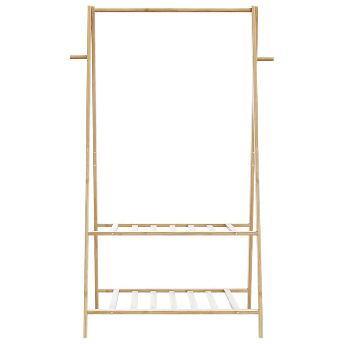 Cuier pentru haine cu rafturi, 96x45,5x150,5 cm, bambus - WALTI WALTI