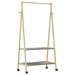 Suport pentru haine cu rafturi și roți 96x45,5x155,5 cm bambus - WALTI WALTI