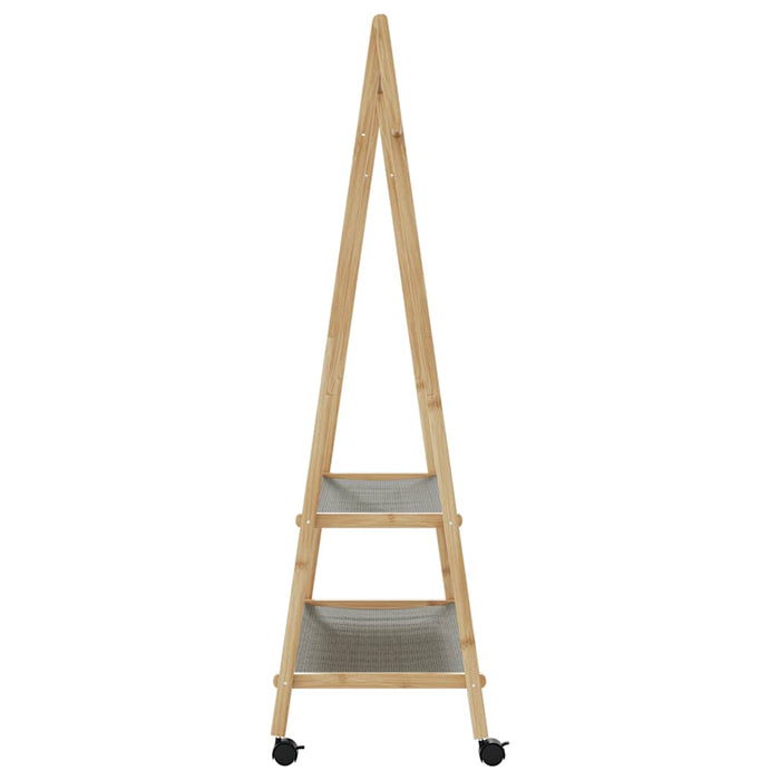 Suport pentru haine cu rafturi și roți 96x45,5x155,5 cm bambus - WALTI WALTI