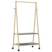 Suport pentru haine cu rafturi și roți 96x45,5x155,5 cm bambus - WALTI WALTI