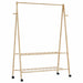 Suport pentru haine cu rafturi și roți 132x45,5x155,5 cm bambus - WALTI WALTI