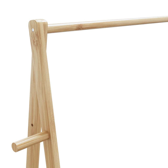 Suport pentru haine cu rafturi și roți 132x45,5x155,5 cm bambus - WALTI WALTI