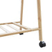 Suport pentru haine cu rafturi și roți 132x45,5x155,5 cm bambus - WALTI WALTI