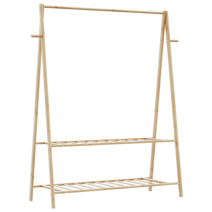 Cuier pentru haine cu rafturi, 132x45,5x150,5 cm, bambus - WALTI WALTI